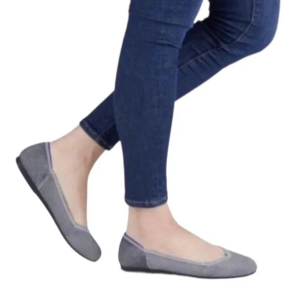 Rothy’s Grey Birdseye Classic Round Toe Ballet Flat